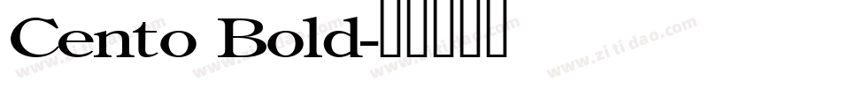 Cento Bold字体转换